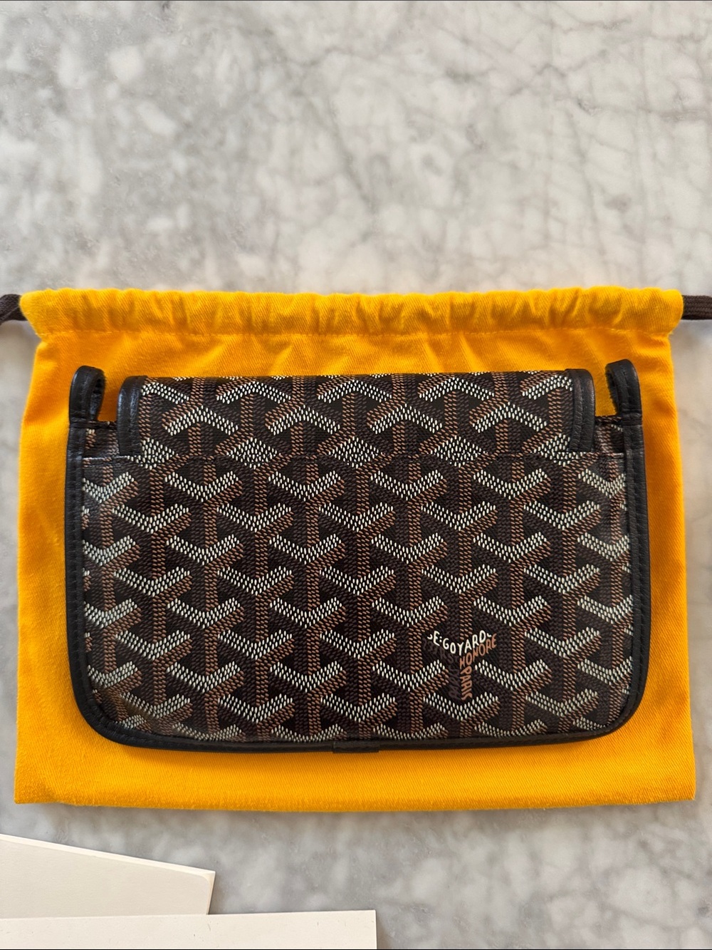 Goyard Plumet crossbody purse bag card Holder Detachable Strap black leather - Picture 6 of 16